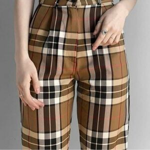 LTT HIGH WAIST CHECKED TROUSERS